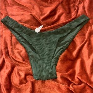Green Textured Bikini Bottom